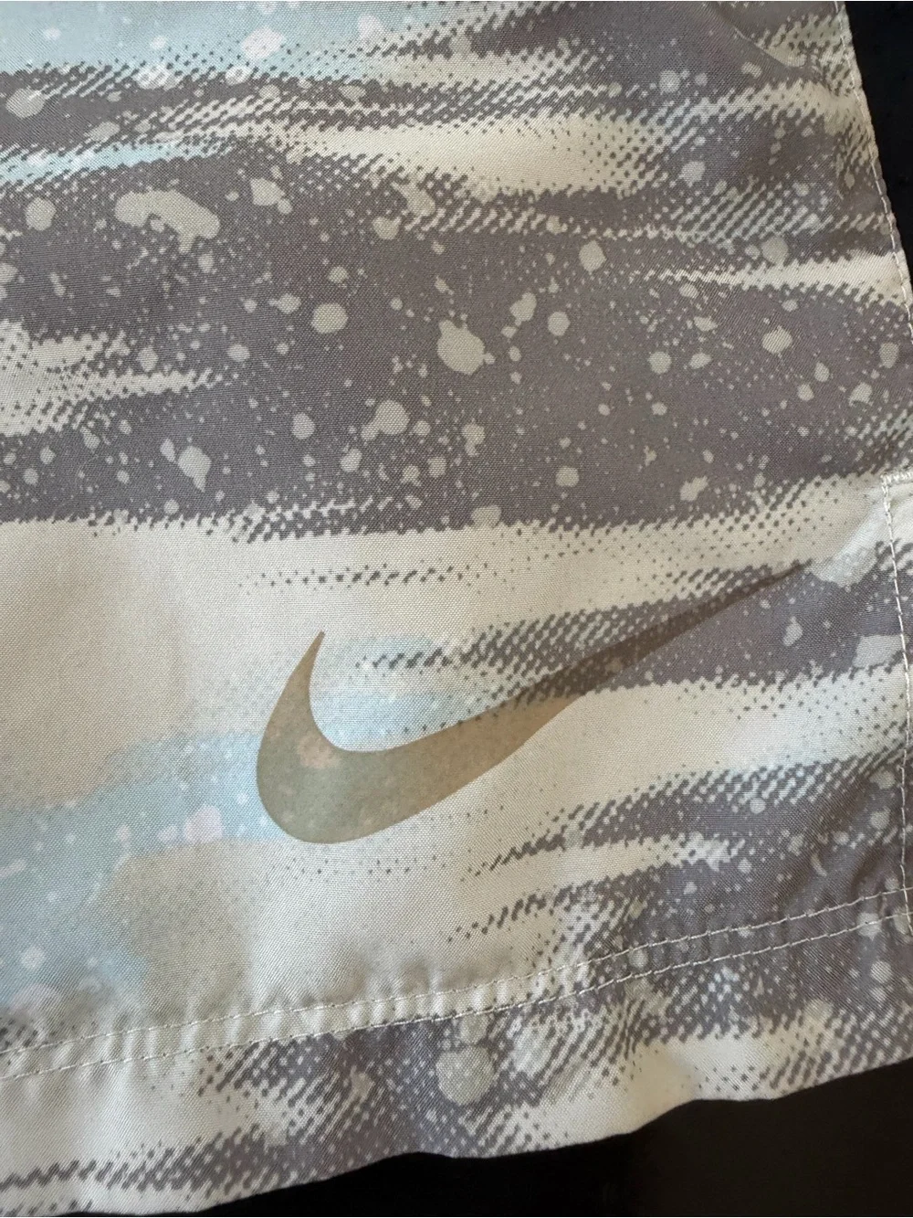 Nike Men’s Light Blue & Gray Patterned Athletic Shorts